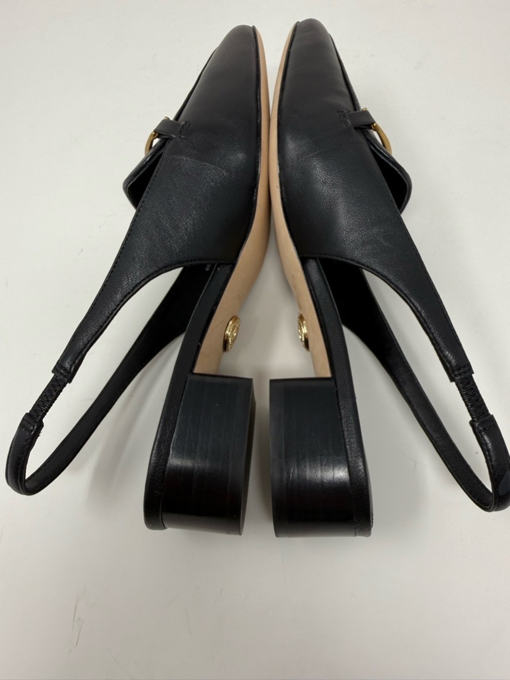 New Veronica Beard Casie Slingback Pump Black Leather Sz 6 - Picture 12 of 13